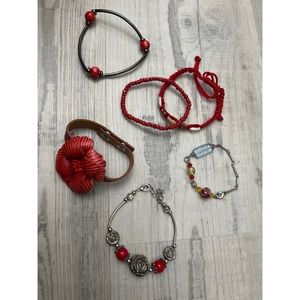 Red Fashion Bracelet Lot